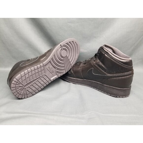 Nike Boys Jordan 1 Retro Mid (GS) 2016 OG Black Grey Size 6.5 DISPLAY MODEL! - Picture 2 of 14